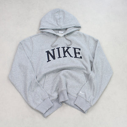 RARE Vintage 00s Nike Spell Out Hoodie Grey - (S)