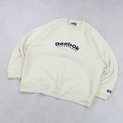 RARE Vintage 1990s Reebok Sweatshirt Cream - (L)