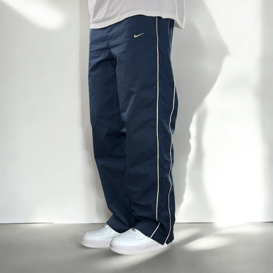RARE 00s Baggy Nike Trackpants Navy - (M)