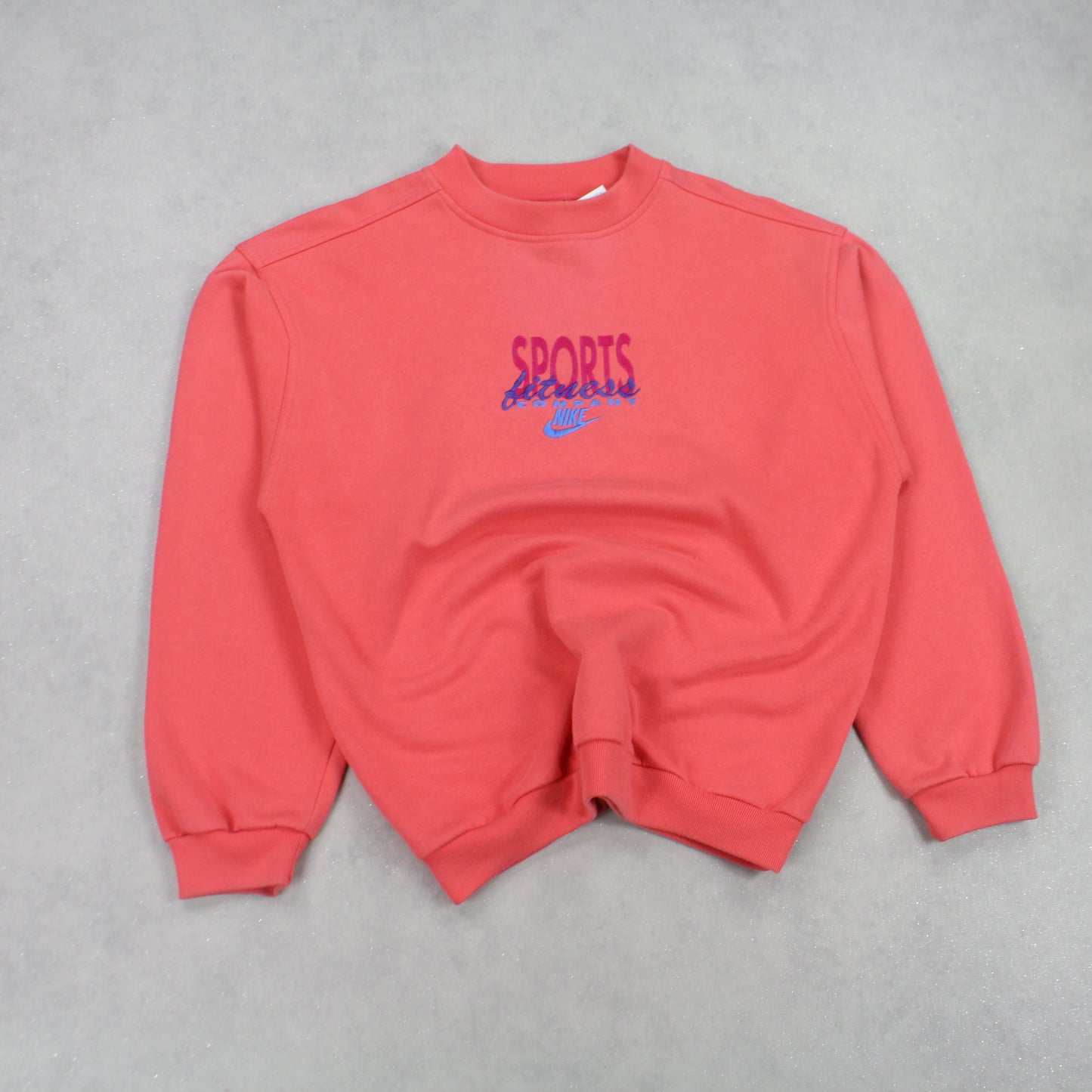 SUPER RARE Vintage 1990s Nike Sweatshirt Coral - (M)