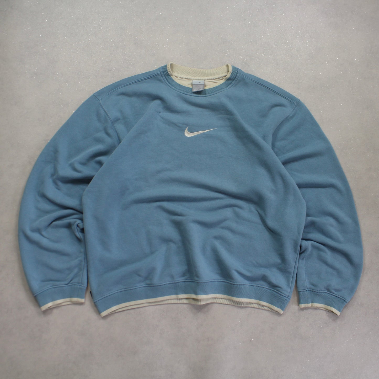 RARE 2000s Nike Swoosh Sweatshirt Blue - (L)