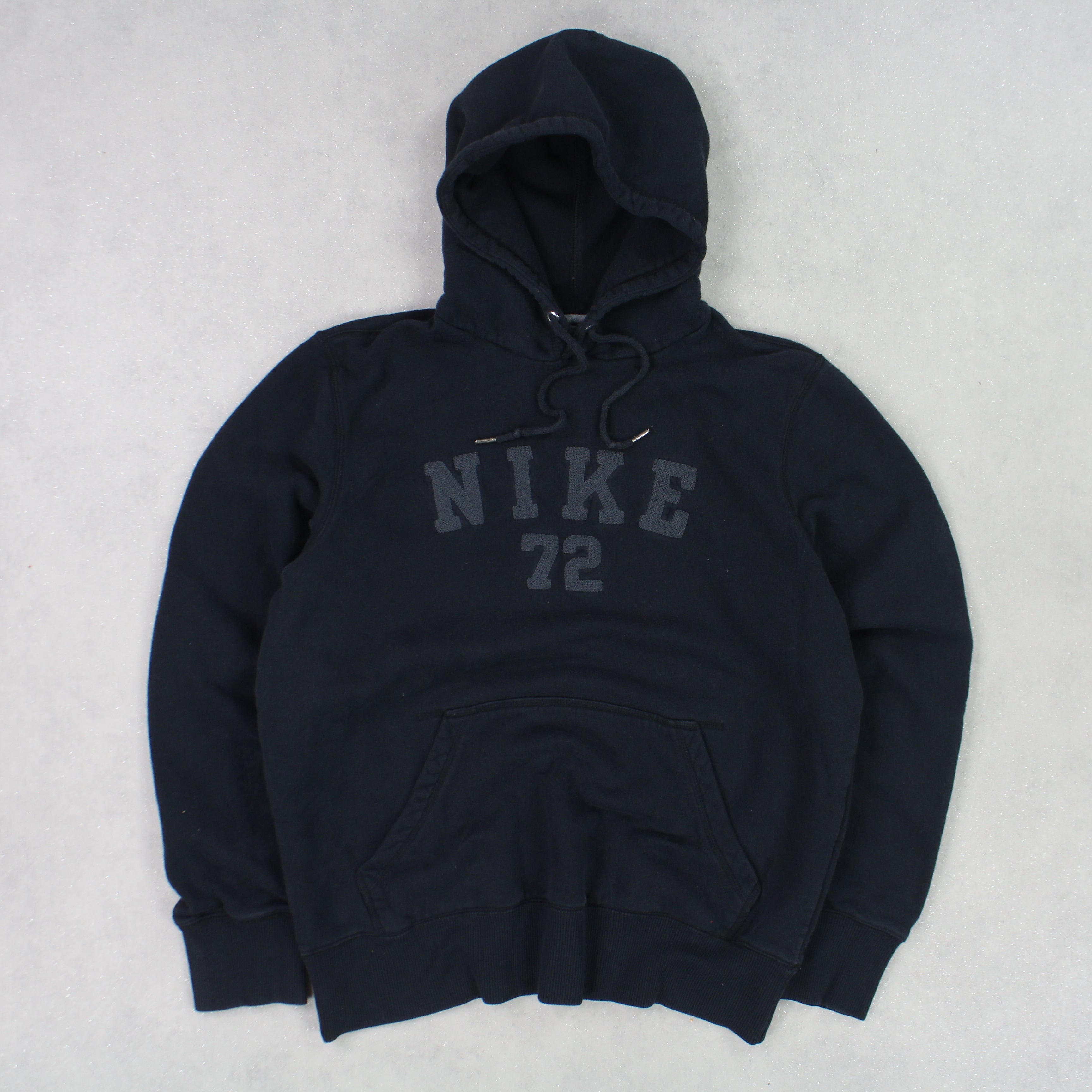 RARE Vintage 00s Nike 72 Hoodie Black S Refined Retro