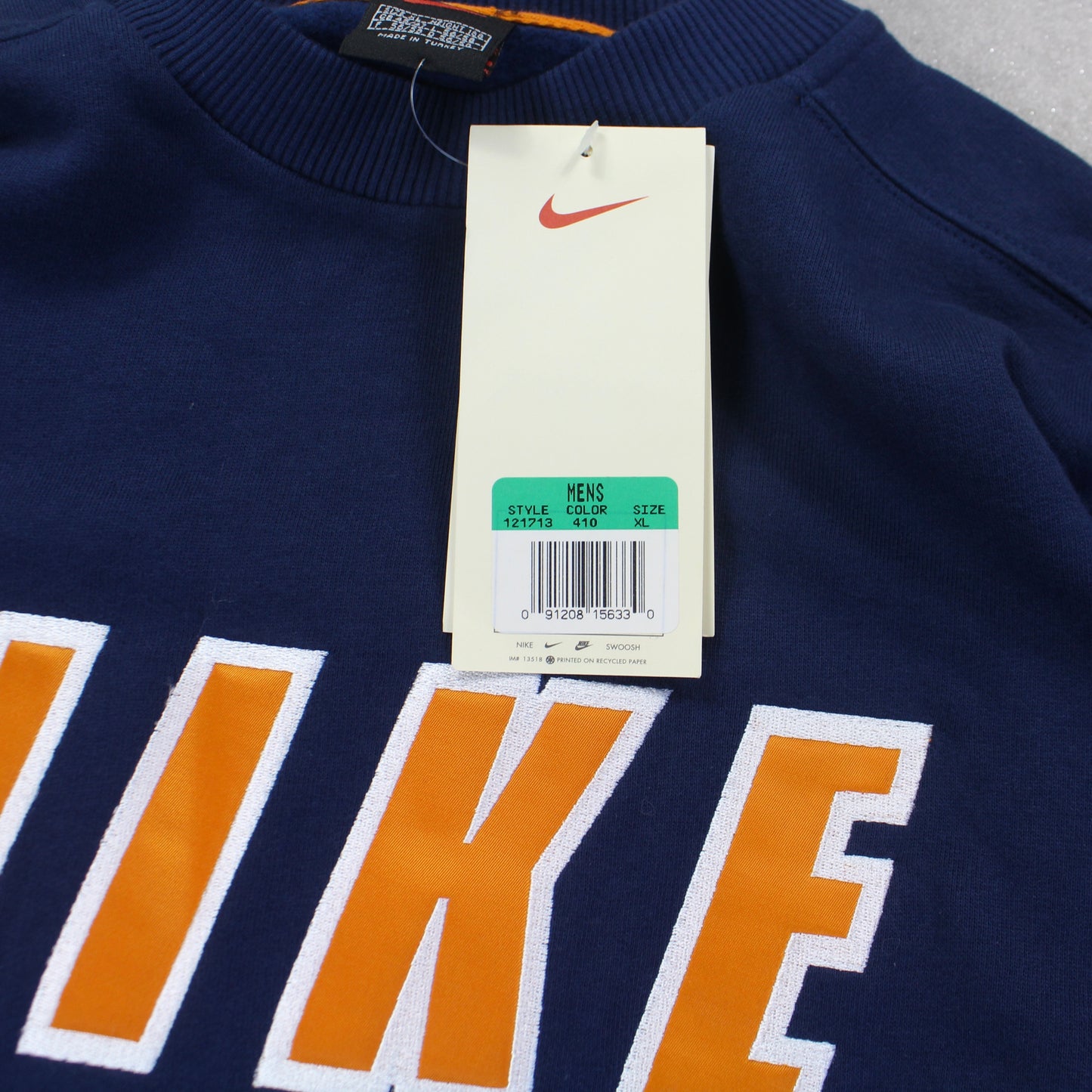 SUPER RARE 1990s Nike Sweatshirt Navy BRAND NEW - (XL)