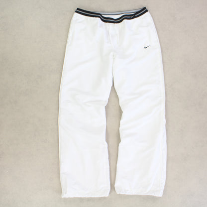 RARE 2000s Baggy Nike Trackpants White - (L)