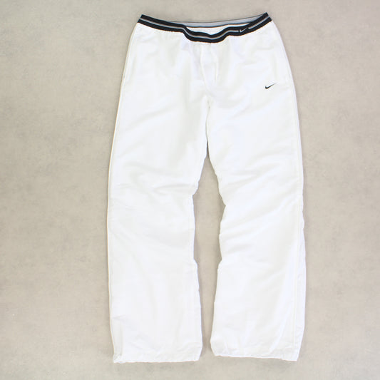 RARE 2000s Baggy Nike Trackpants White - (L)