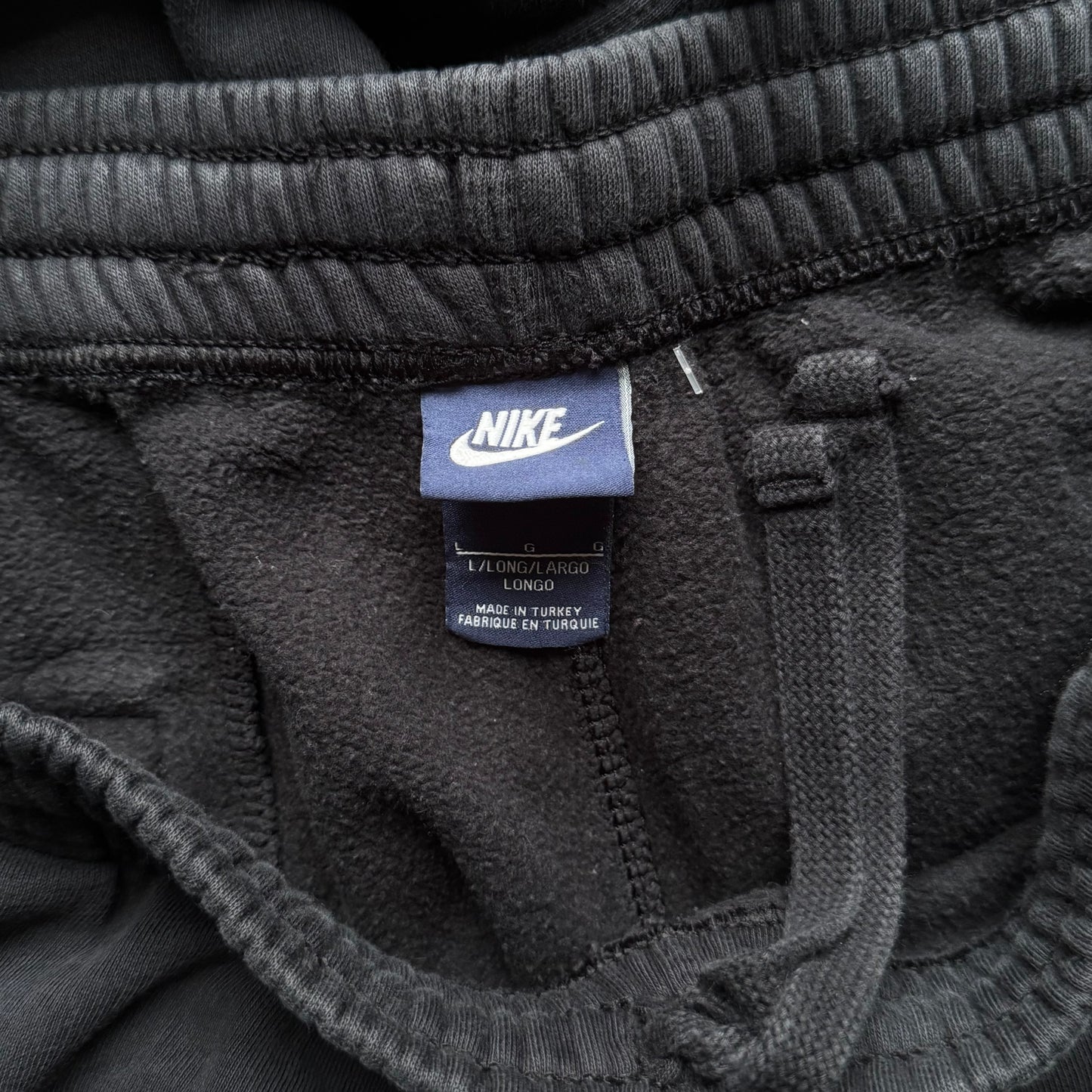 RARE 2000s Nike Wide Leg Joggers Black - (L)