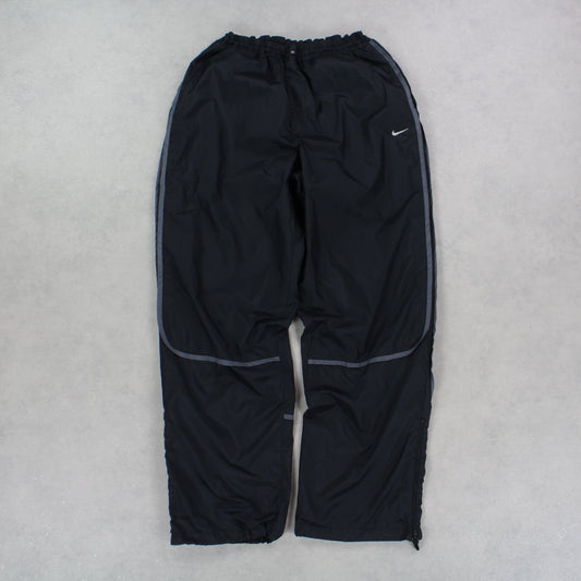 RARE 00s Baggy Nike Trackpants Black - (L)