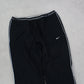 RARE 00s Nike Baggy Trackpants Black - (M)