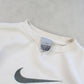 RARE 00s Nike Swoosh Sweatshirt Cream - (XS)