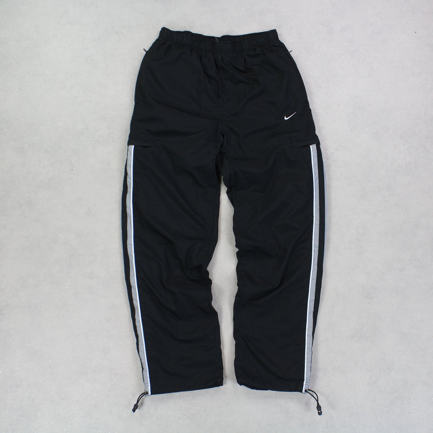 RARE 2000s Nike Baggy Trackpants Black - (L)