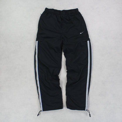 RARE 2000s Nike Baggy Trackpants Black - (L)