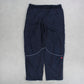 RARE 00s Baggy Nike Trackpants Black - (XL)