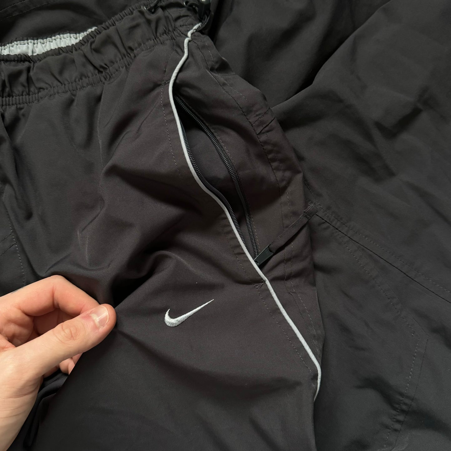 RARE 2000s Nike Shox Trackpants Grey - (L)