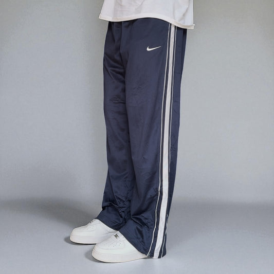 RARE 2000s Baggy Nike Trackpants Navy - (L)
