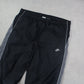 RARE 00s Nike Baggy Trackpants Black - (XL)