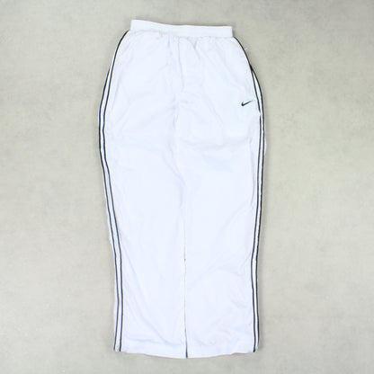 RARE Vintage 00s Nike Trackpants White - (XS)