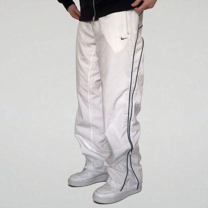 RARE 2000s Nike Trackpants White - (L)