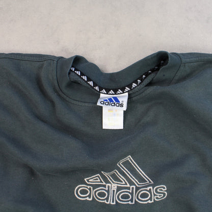 RARE Vintage 1990s Adidas Sweatshirt Dark Green - (S)