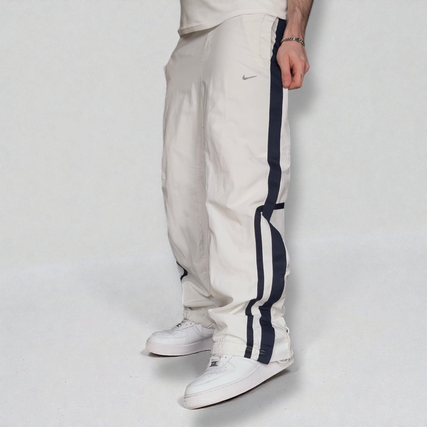 RARE 2000s Nike Trackpants White - (S)