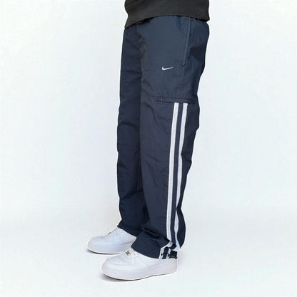 RARE 2000s Nike Trackpants Navy - (L)