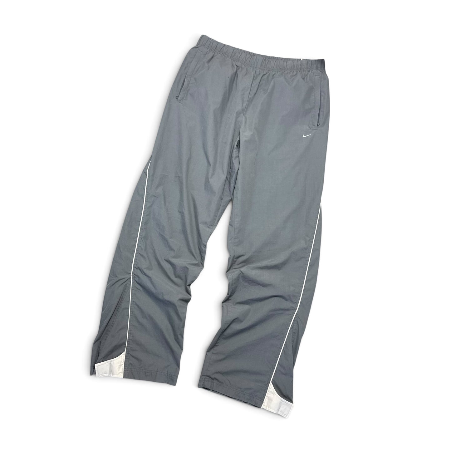 RARE 2000s Baggy Nike Trackpants Grey - (L)