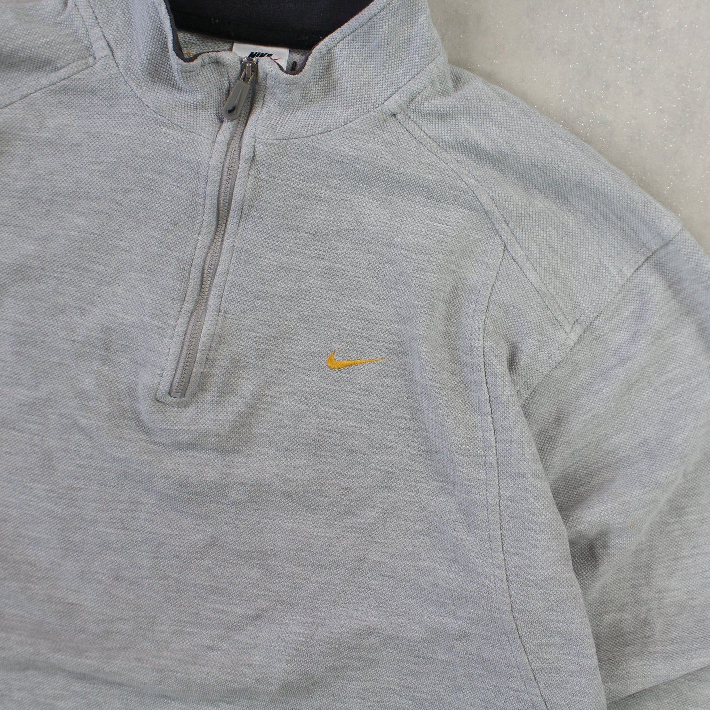 RARE 90s Nike 1/4 Zip Sweatshirt Grey - (S)