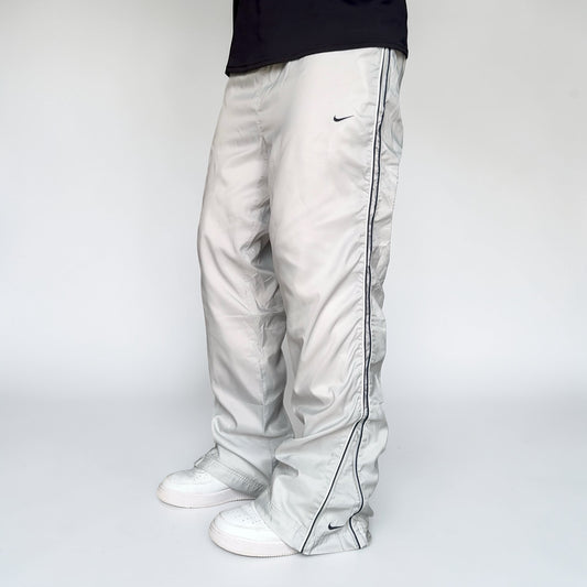 SUPER RARE 2000s Nike Trackpants Grey - (L)