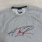 RARE 00s Nike Jordan Sweatshirt Grey - (S)