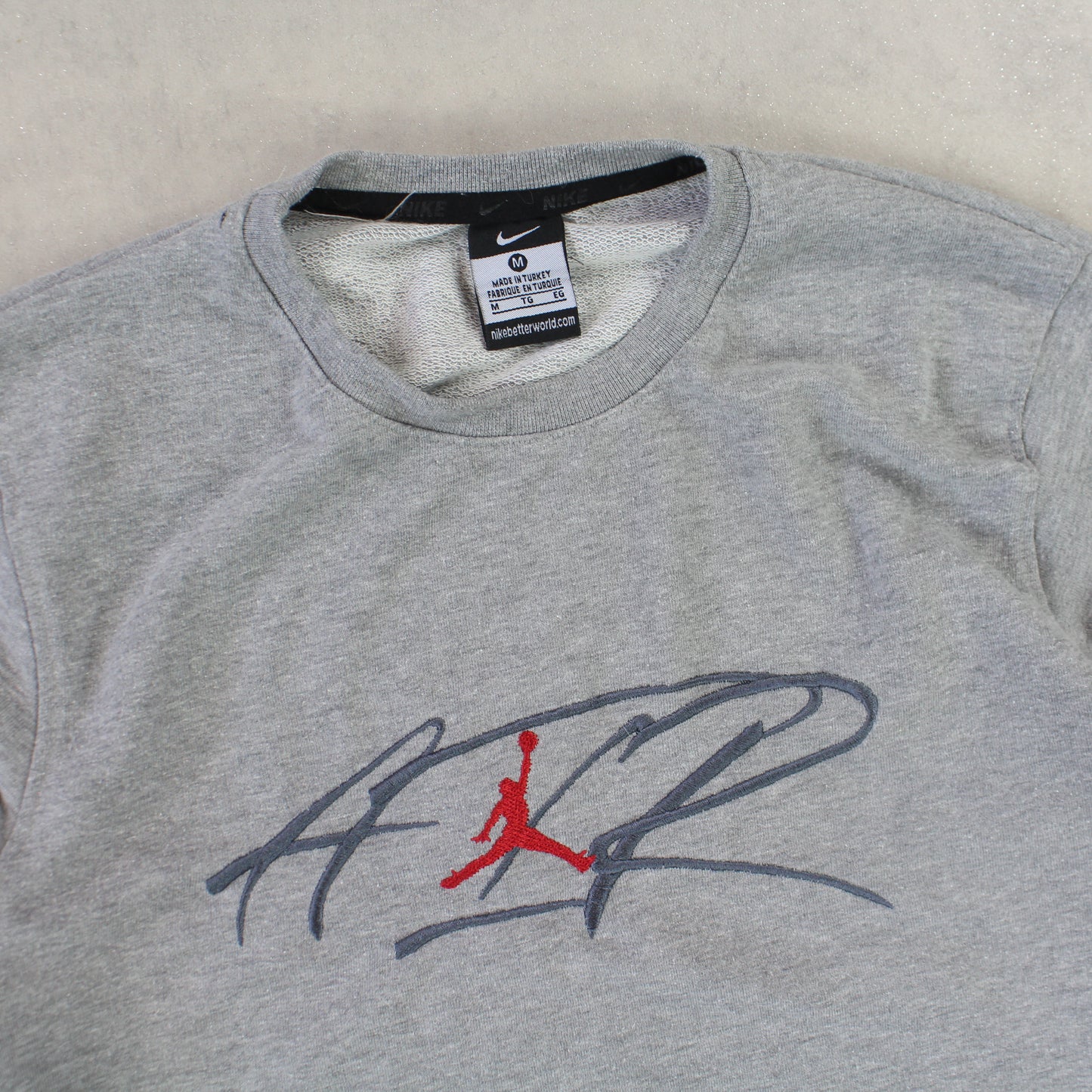 RARE 00s Nike Jordan Sweatshirt Grey - (S)