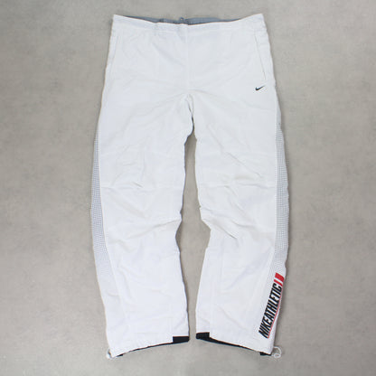 SUPER RARE 2000s Baggy Nike Trackpants White - (L)