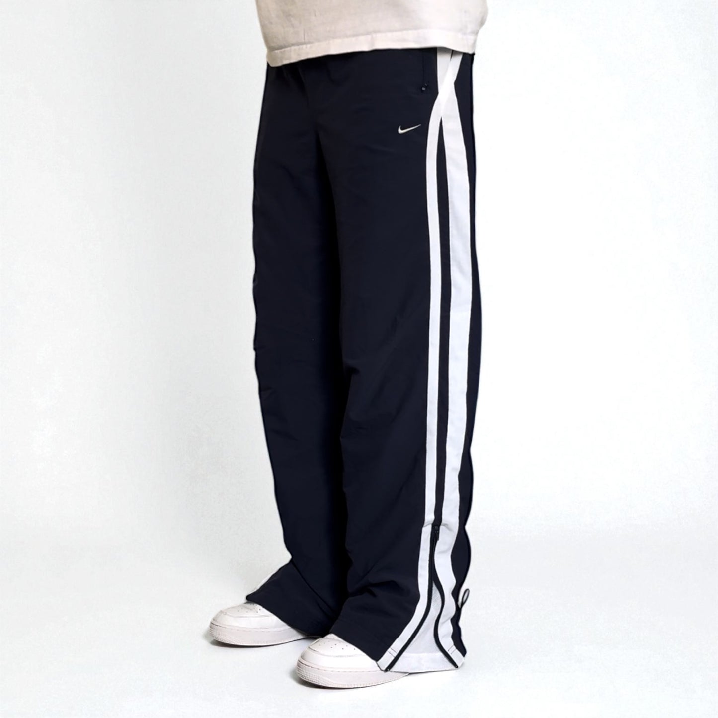 RARE 2000s Baggy Nike Trackpants Navy - (L)