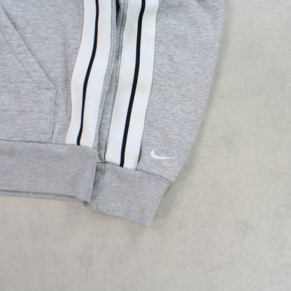 RARE 00s Nike Zip Up Hoodie Grey - (S)