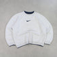 SUPER RARE Vintage 00s Nike Swoosh Sweatshirt White - (M)