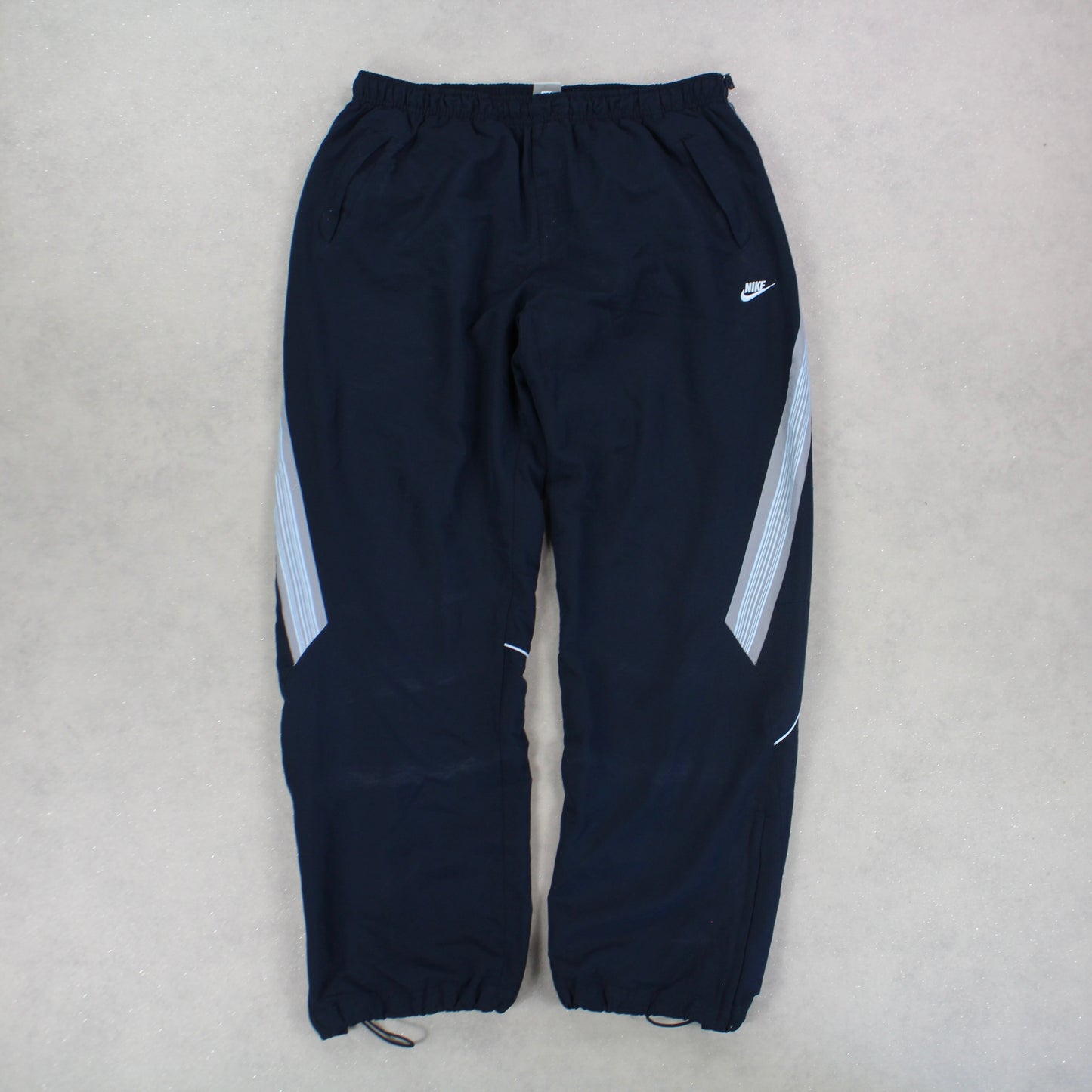 RARE 00s Baggy Nike Trackpants Navy - (XL)