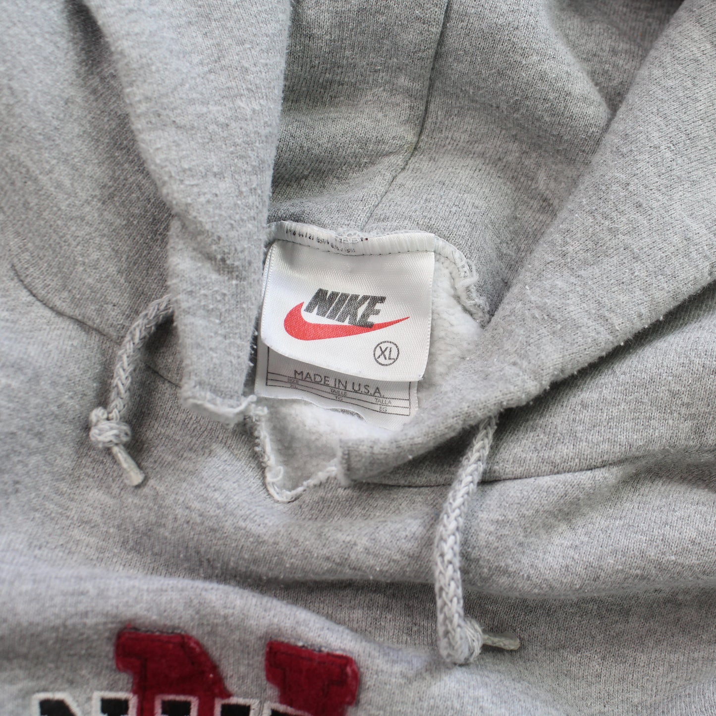 RARE Vintage 1990s Nike Hoodie Grey - (XL)