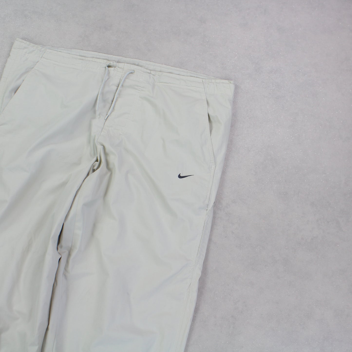 RARE 00s Nike Trackpants Cream - (XL)