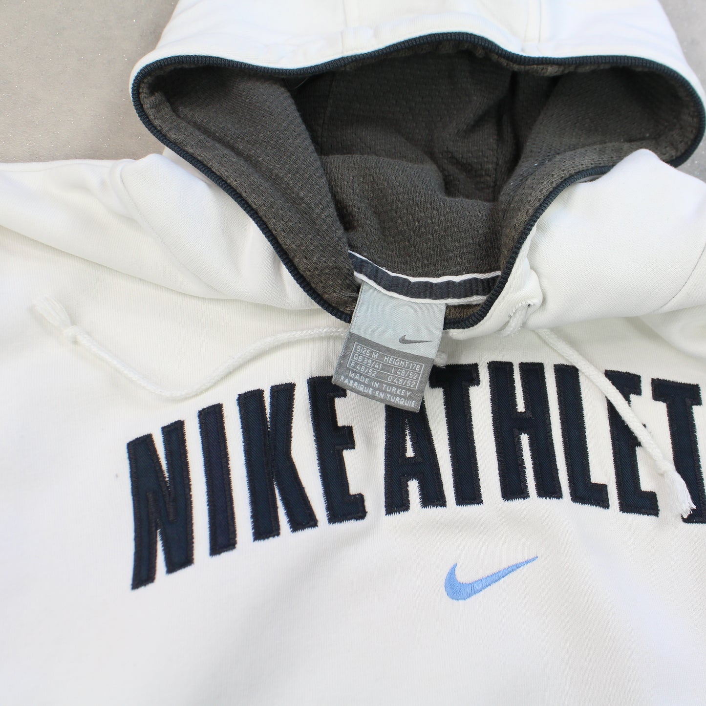 SUPER RARE Vintage 00s Nike Spell Out Hoodie White - (M)