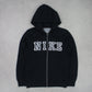 RARE Vintage 00s Nike Zip Up Hoodie Black - (S)