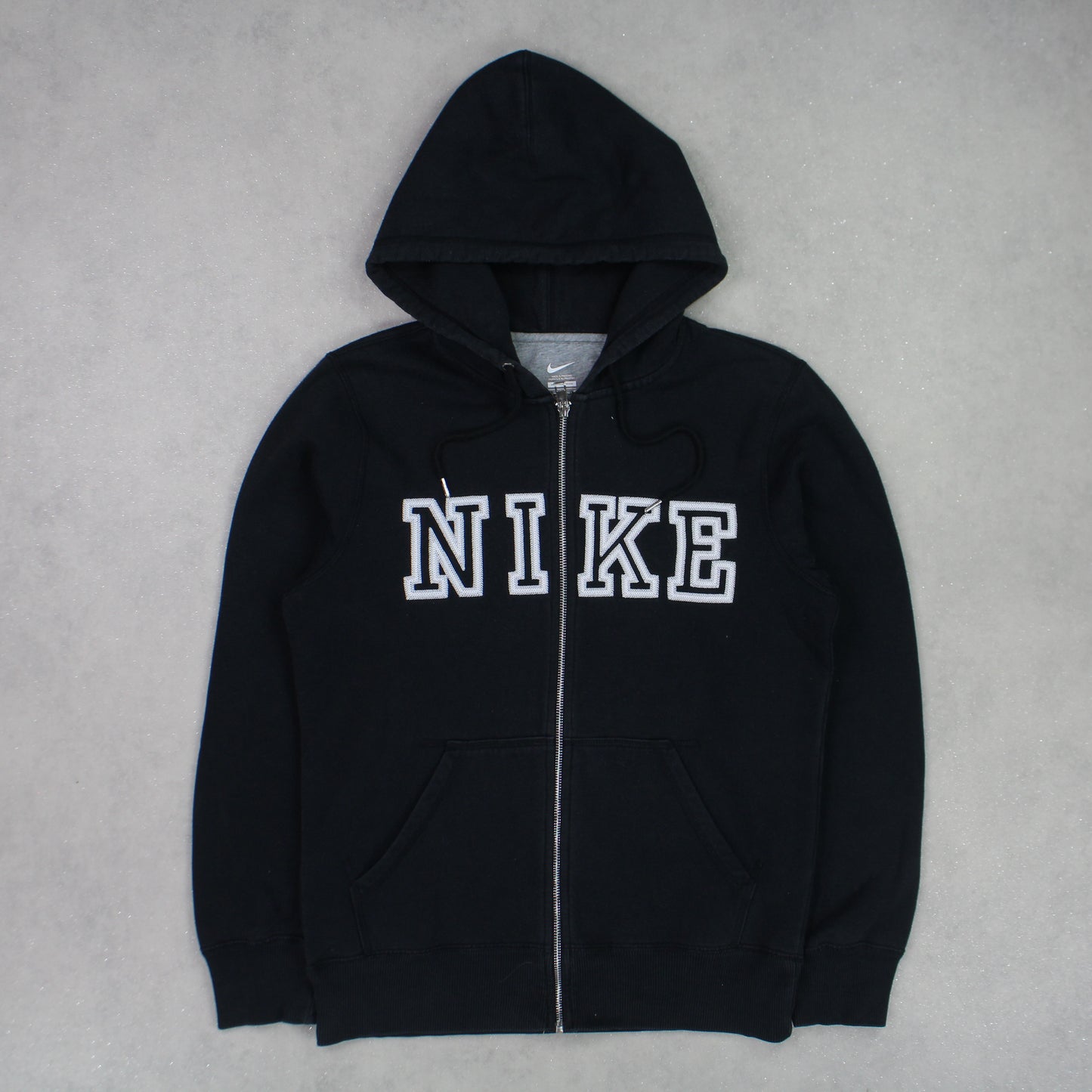 RARE Vintage 00s Nike Zip Up Hoodie Black - (S)