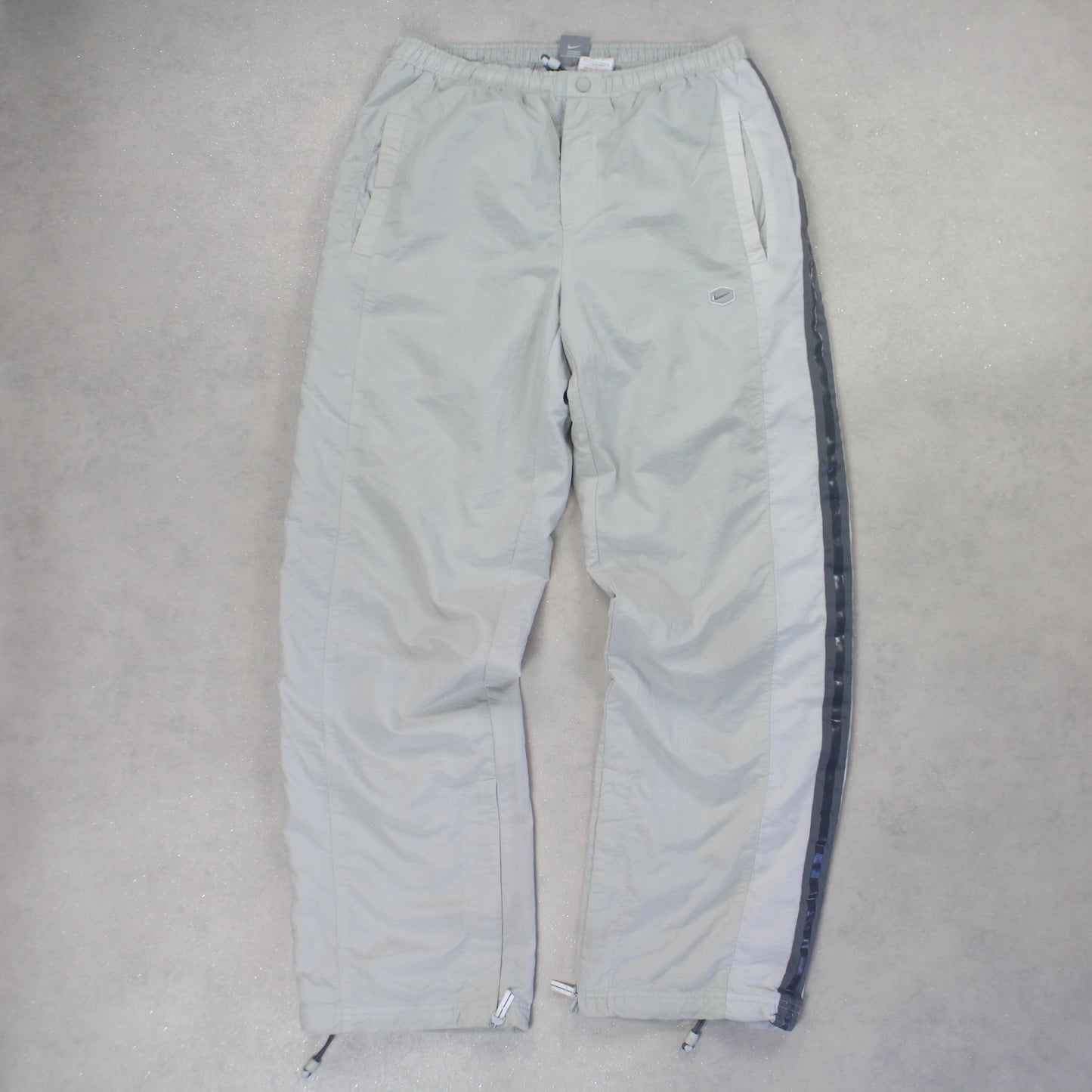 RARE 2000s Nike Hex Trackpants Grey - (L)