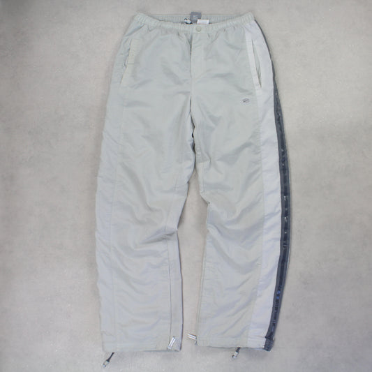 RARE 2000s Nike Hex Trackpants Grey - (L)