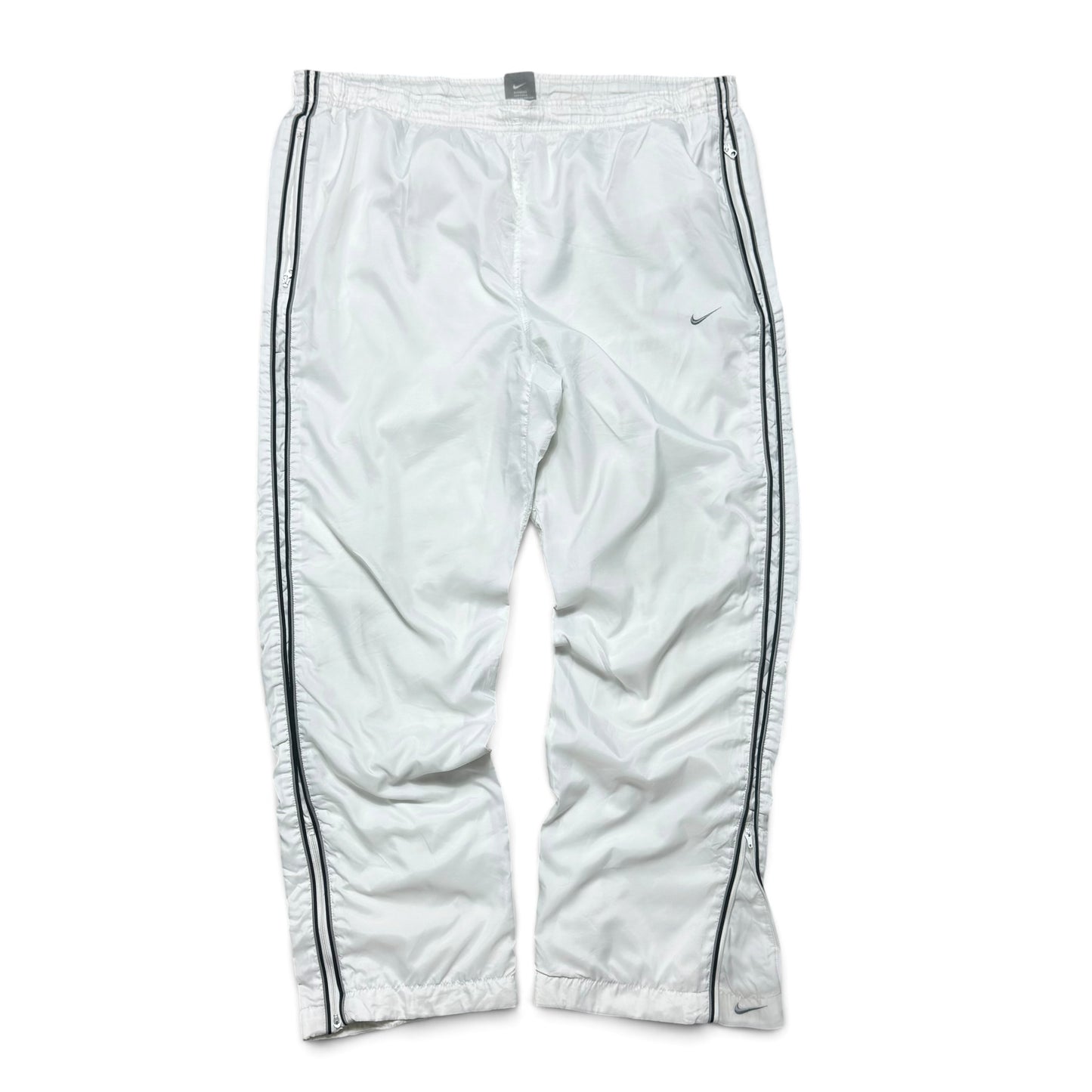 SUPER RARE 2000s Baggy Nike Trackpants White *PREMIUM* - (XL)