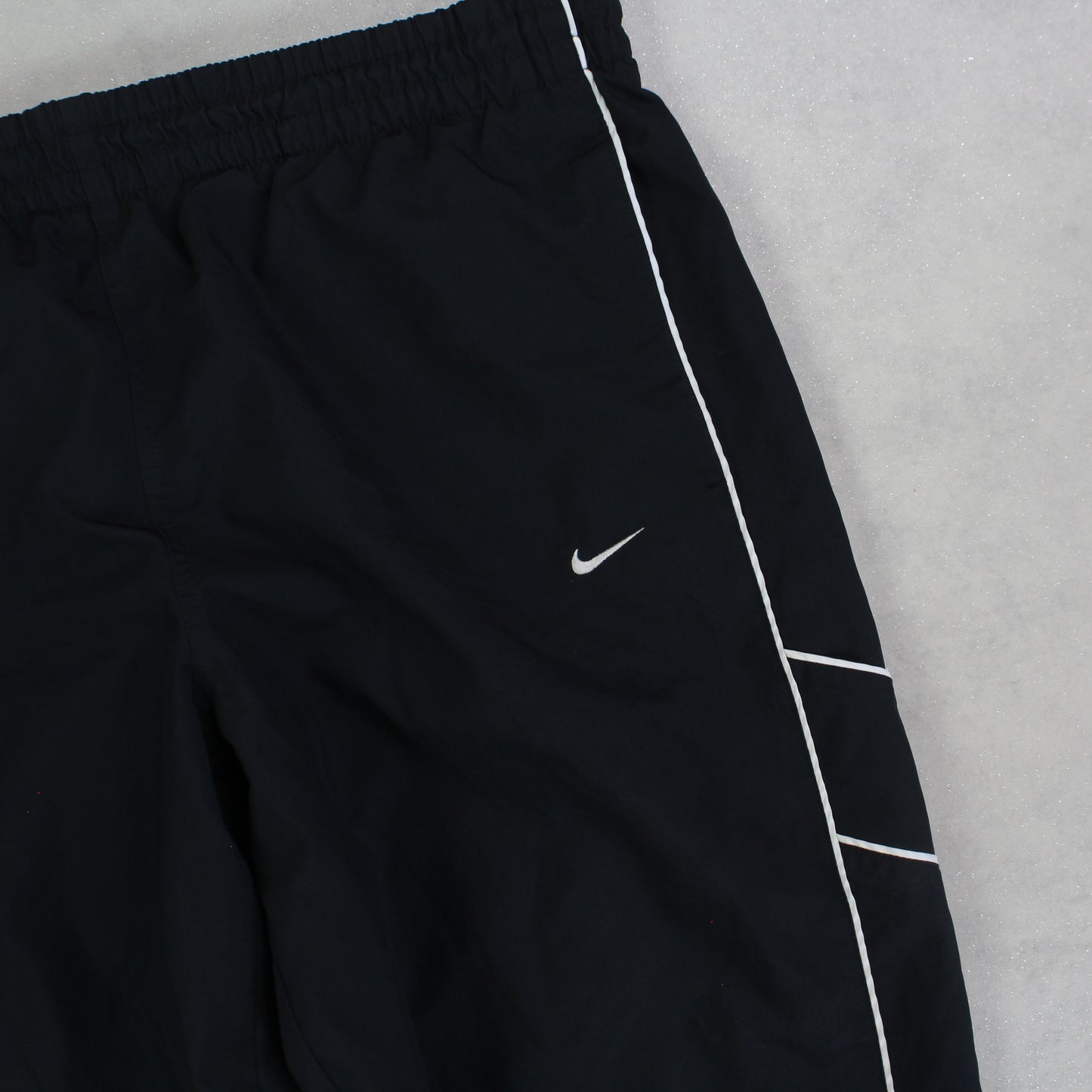 RARE 00s Baggy Nike Trackpants Black - (XL)