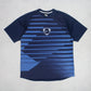 Vintage 00s Striped Nike T-Shirt Blue - (L)