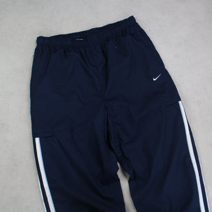 RARE 2000s Baggy Nike Trackpants Navy - (L)