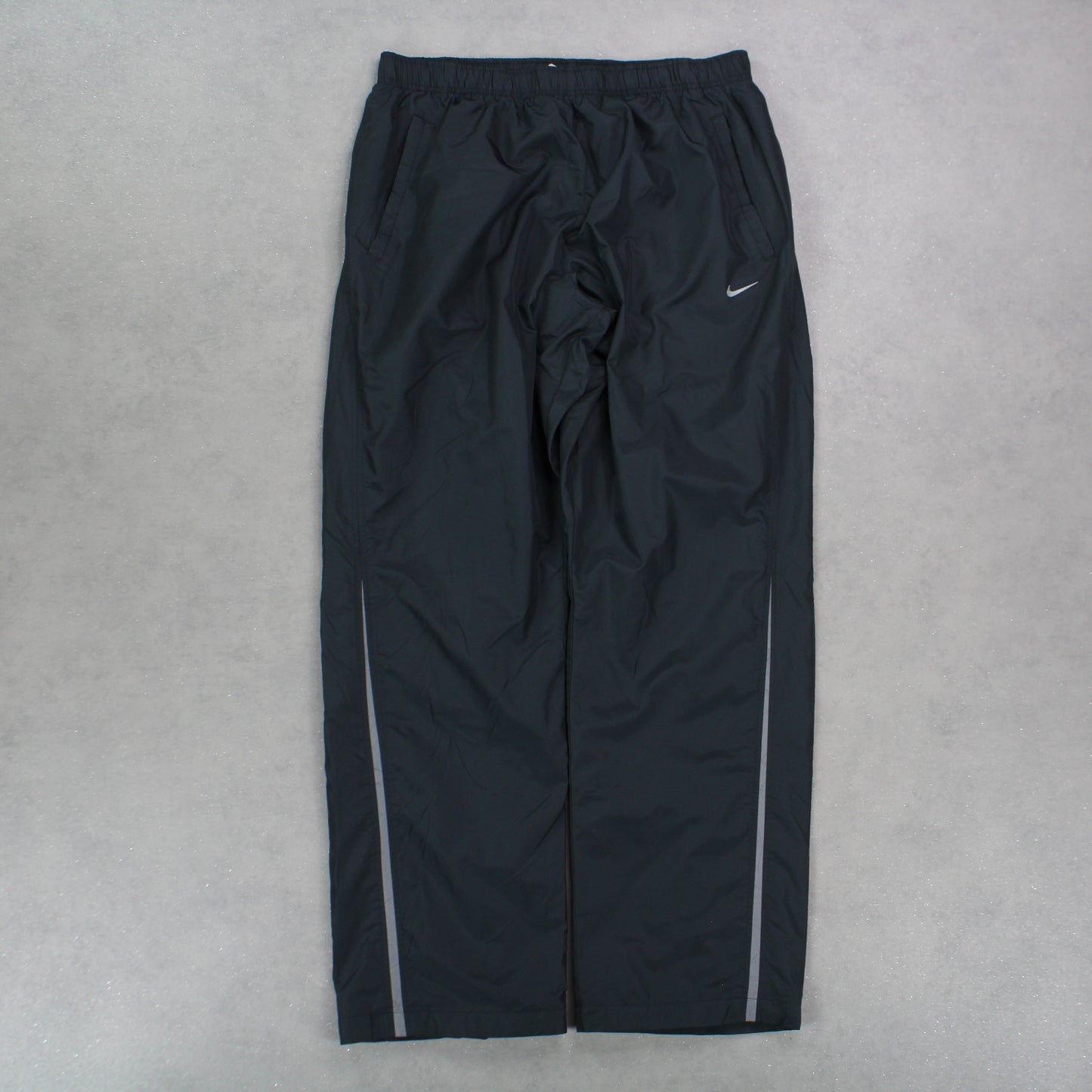 RARE 00s Nike Baggy Trackpants Grey - (L)