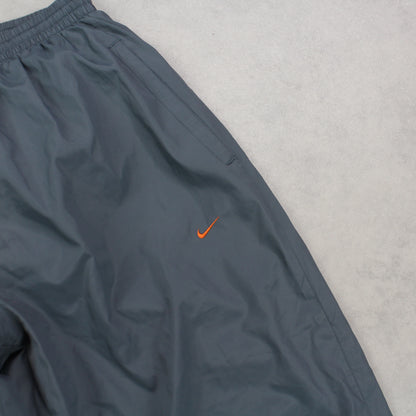 RARE 00s Baggy Nike Trackpants Grey - (M)