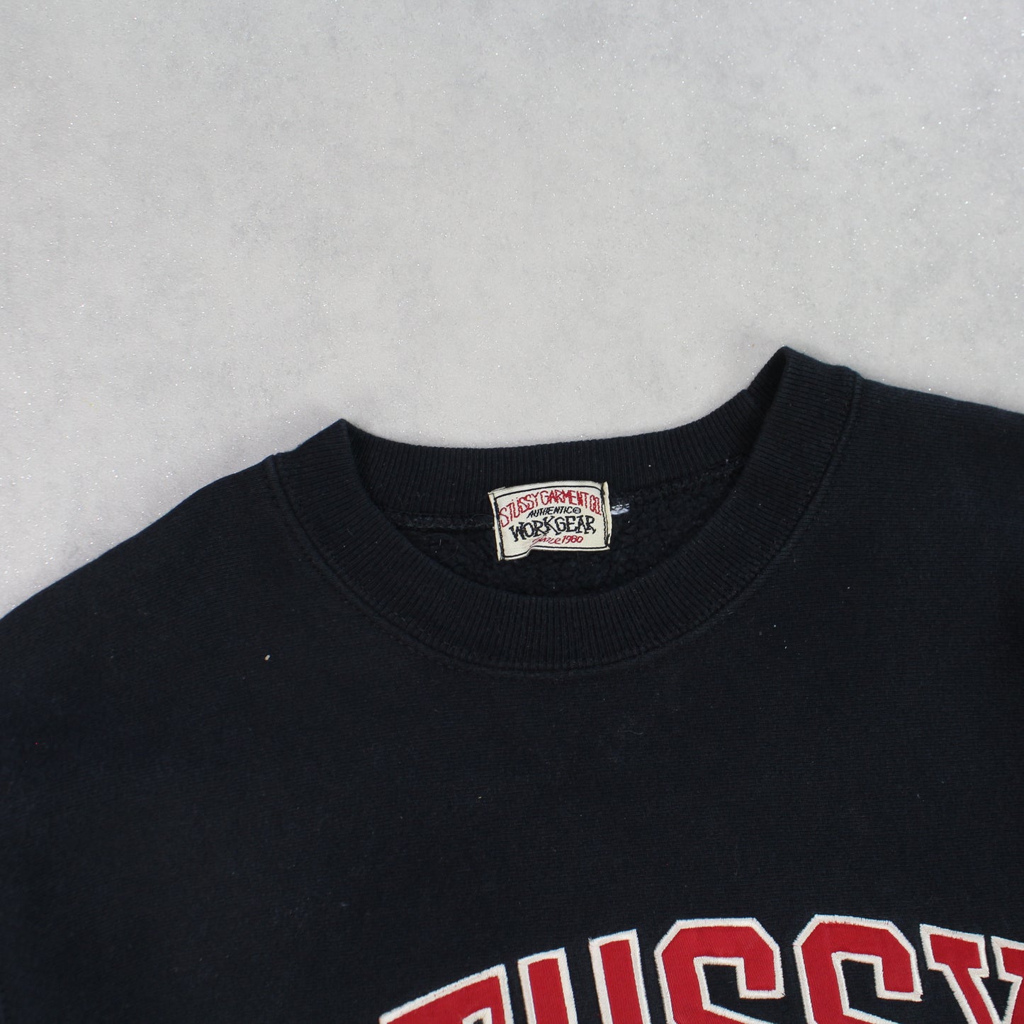 SUPER RARE Vintage Stüssy Spell Out Sweatshirt Black - (M)