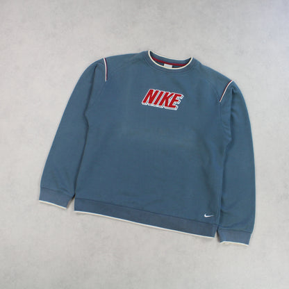 SUPER RARE Vintage 00s Nike Sweatshirt Green - (S)