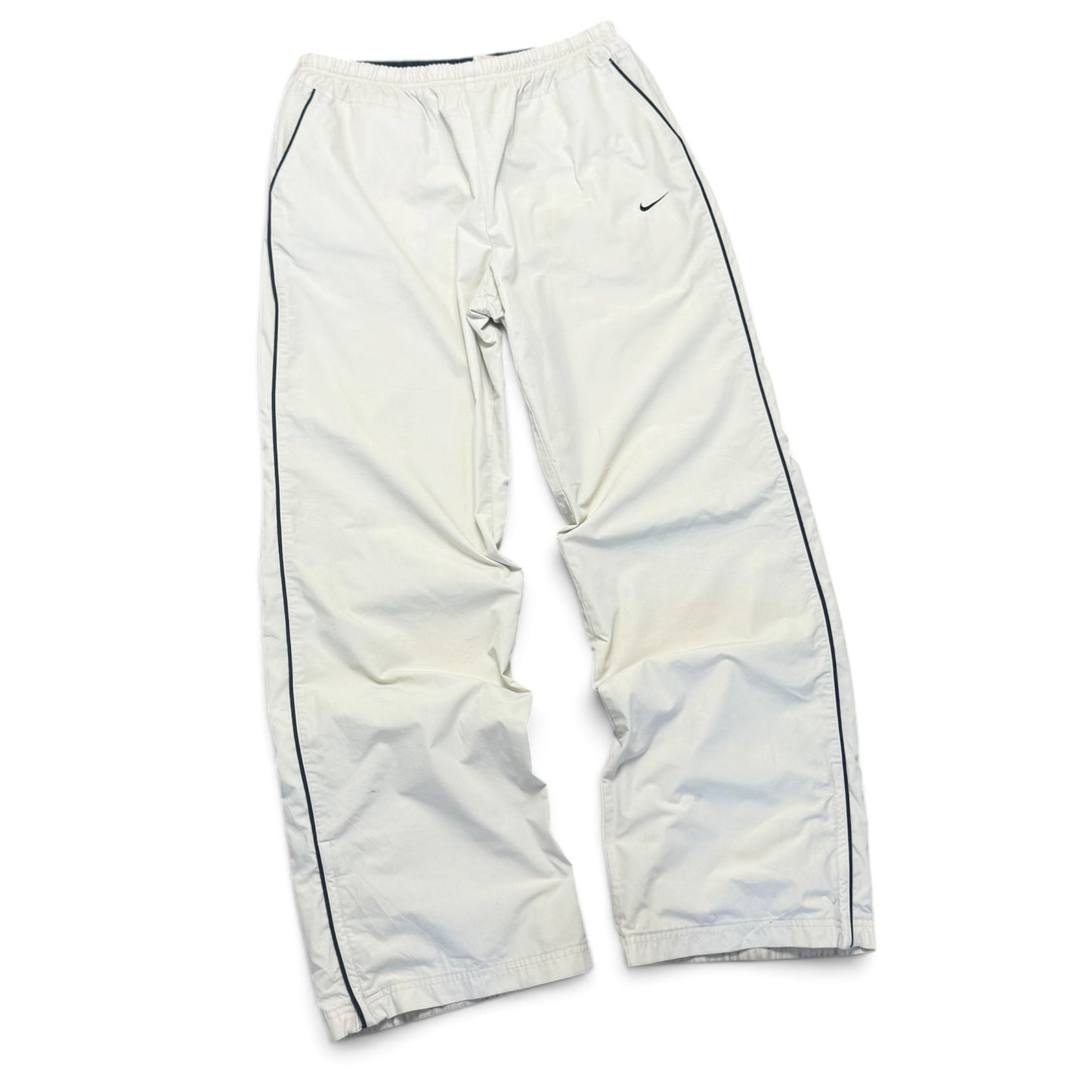 RARE 2000s Nike Trackpants Cream - (S)